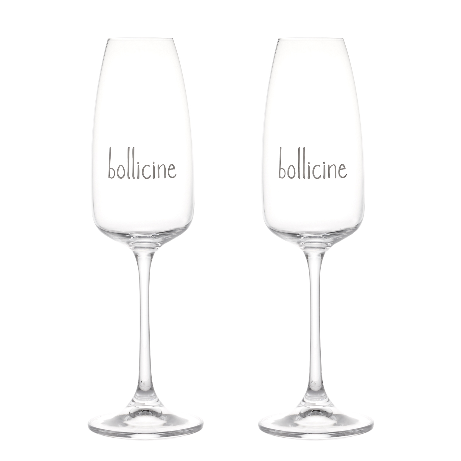 Set di 2 flute Bollicine Simple Day da 27 cl in vetro trasparente