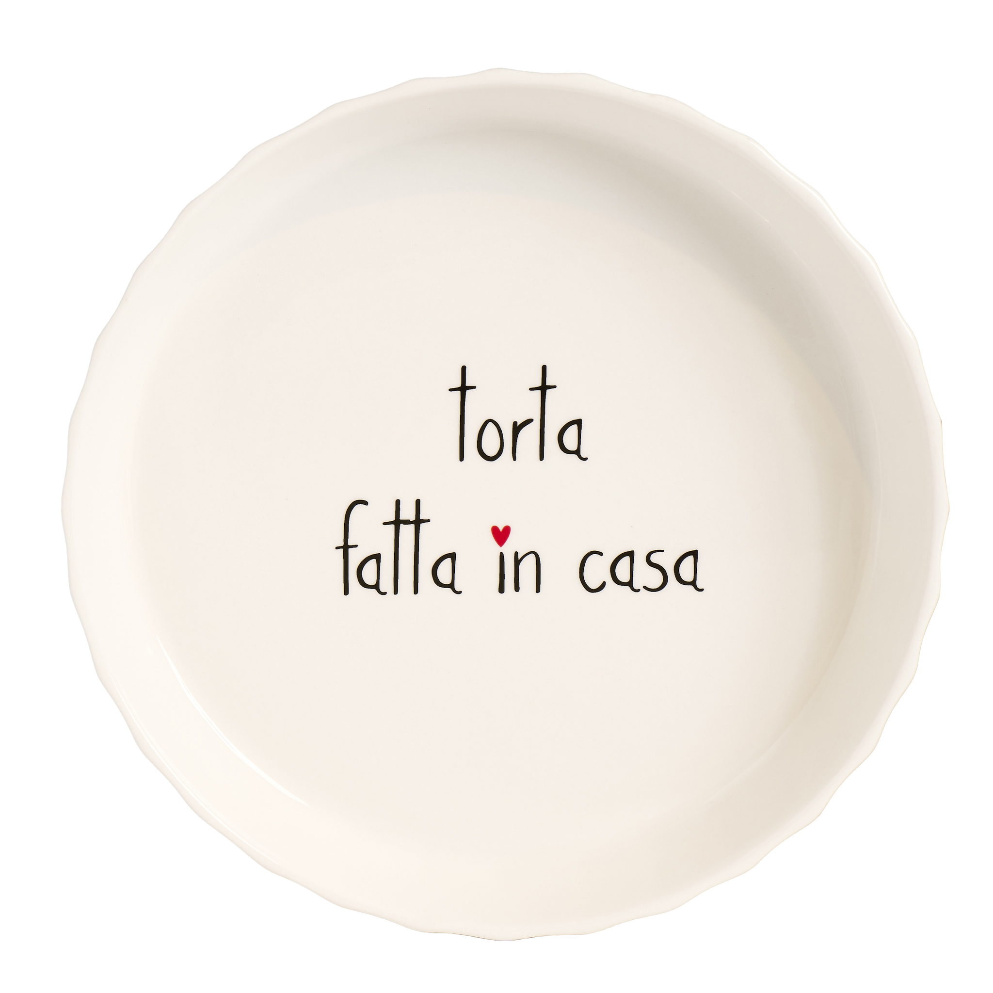Tortiera Simple Day in gres con decoro nero Torta fatta in casa diametro 26 cm